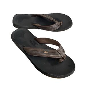 Quicksilver Men’s Sandals Size 12? Flip Flops Thong Hydro bound Black Brown